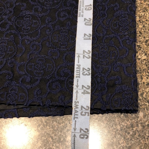 Vintage Rickie Freeman Skirt Suit Long Blazer Blue Black Frog Buttons Sequins 10 - Picture 11 of 12